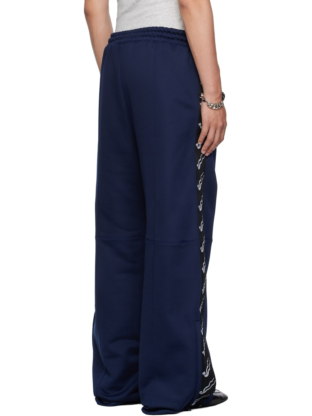 Navy Stacked Track Sweatpants - 3