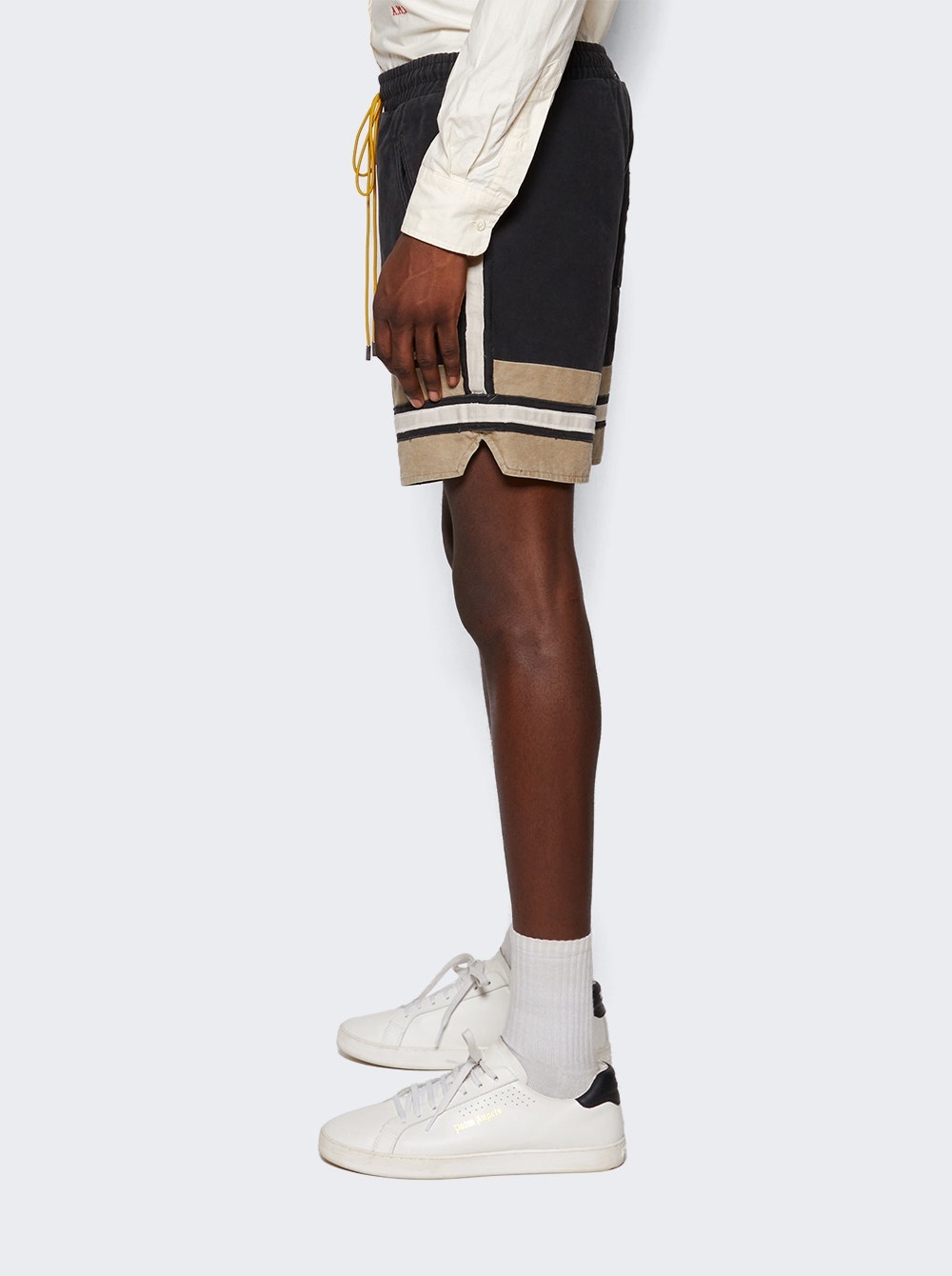 Embroidered Logo Short Black And Khaki - 4