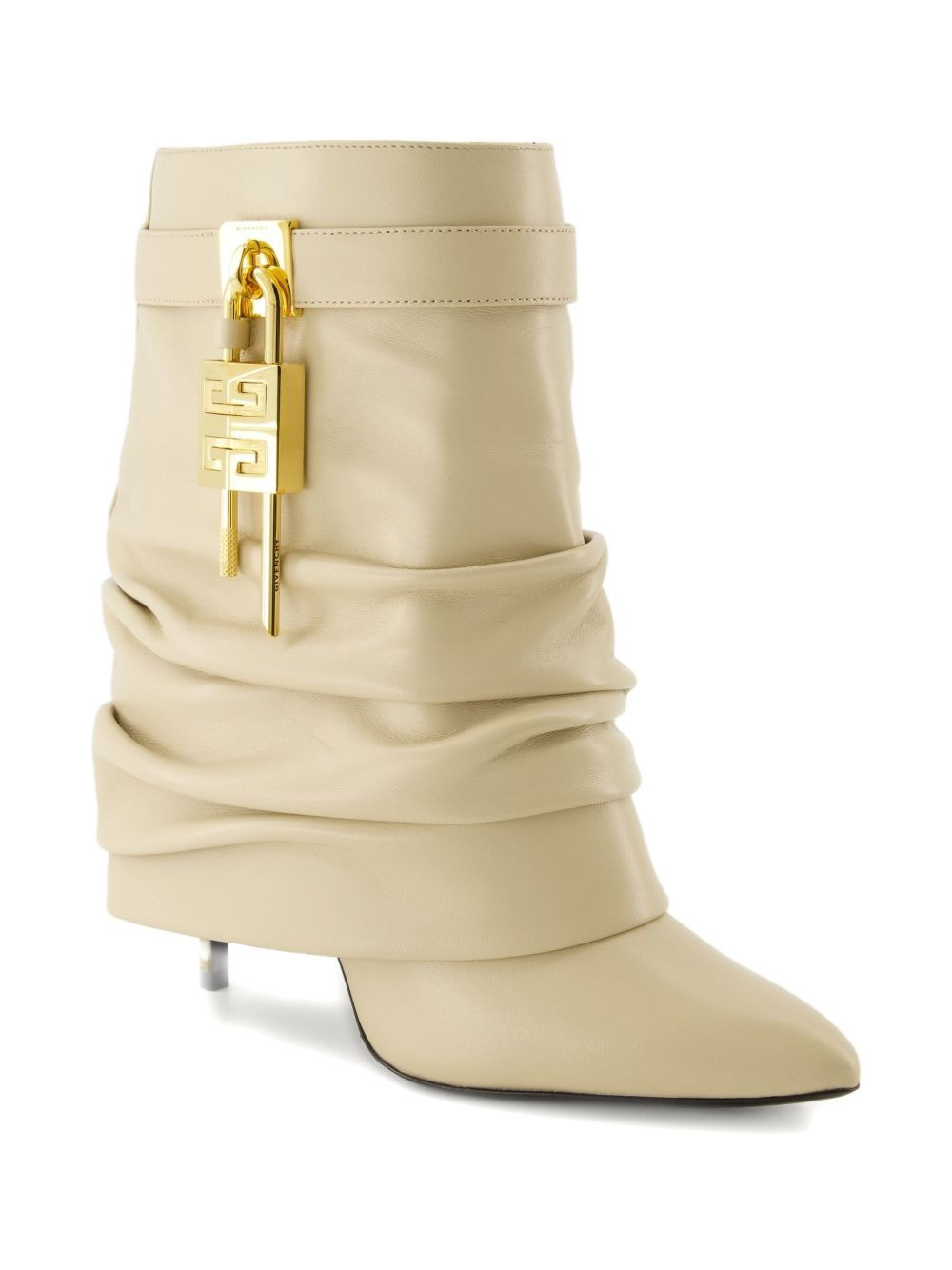 90mm Shark Lock Stiletto leather boots - 2