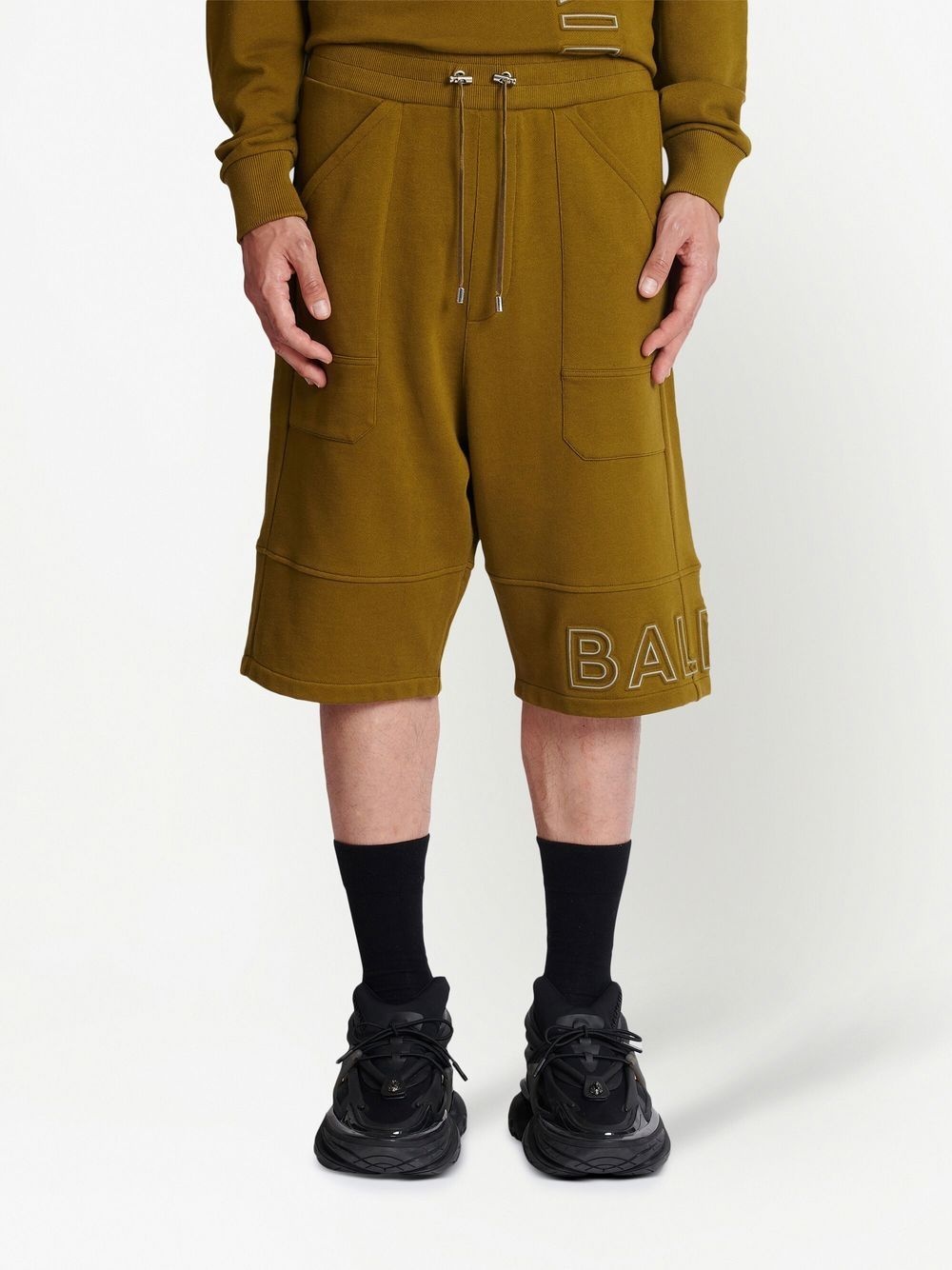 logo-print shorts - 3