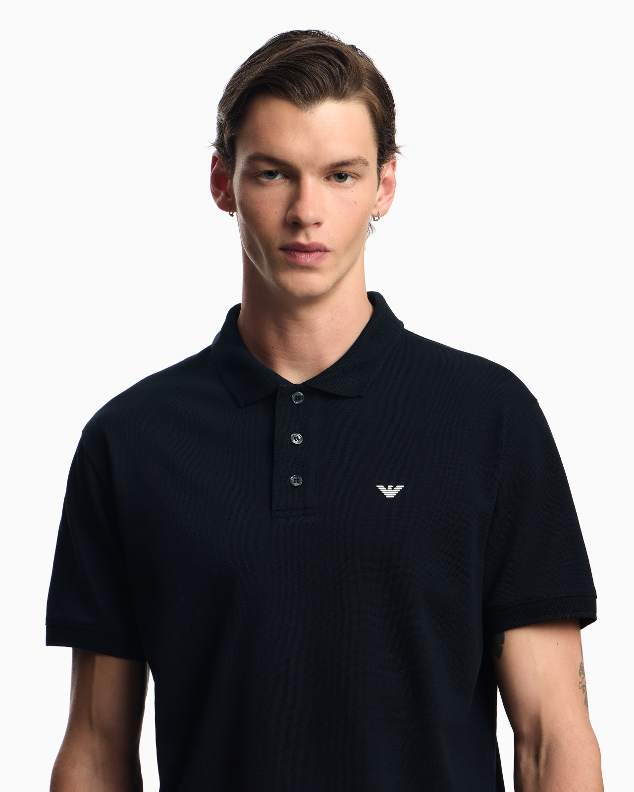 MERCERISED PIQUÉ POLO SHIRT WITH MICRO EAGLE - 5