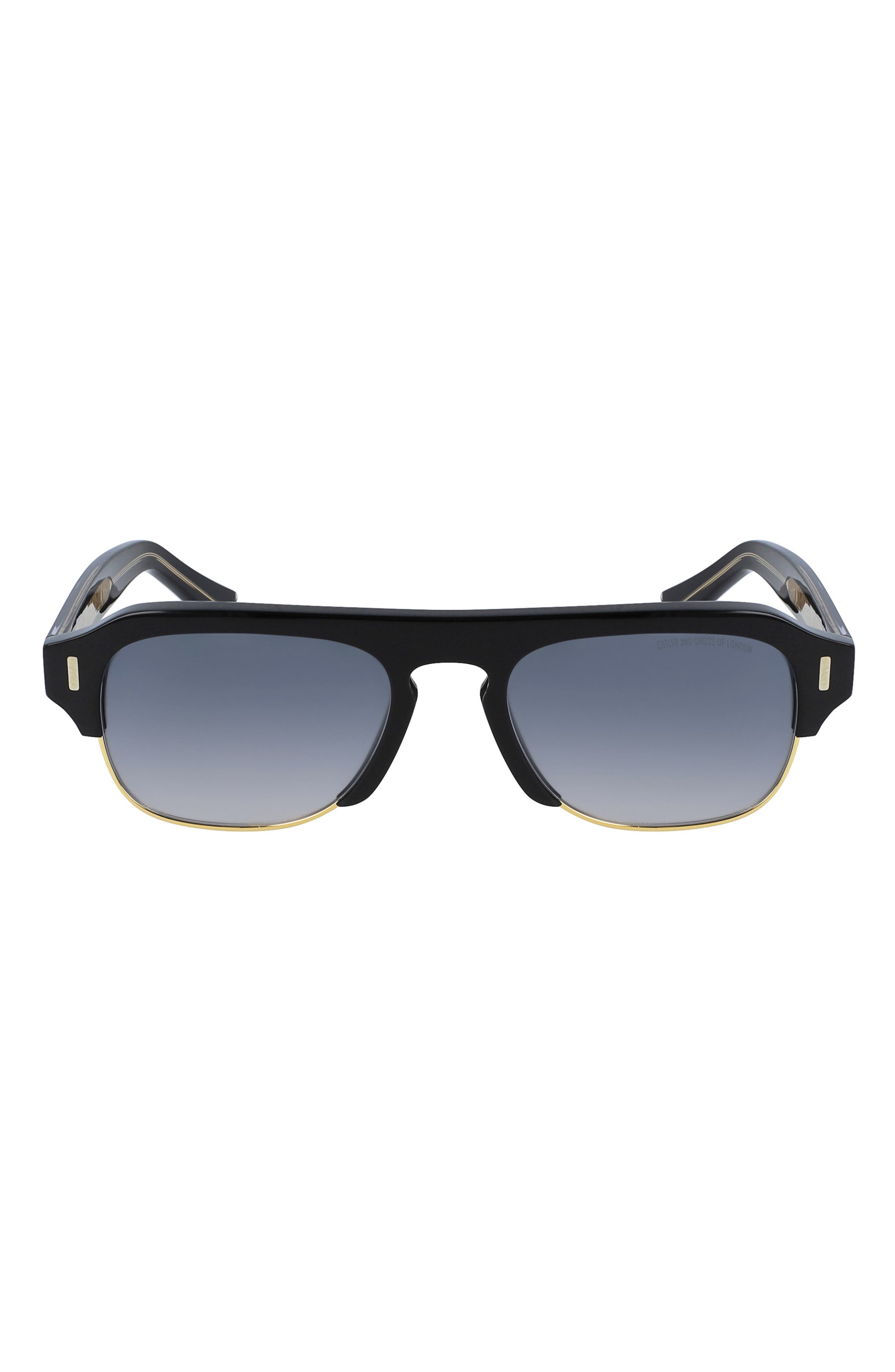 56mm Flat Top Sunglasses in Black/Grey Gradient - 1