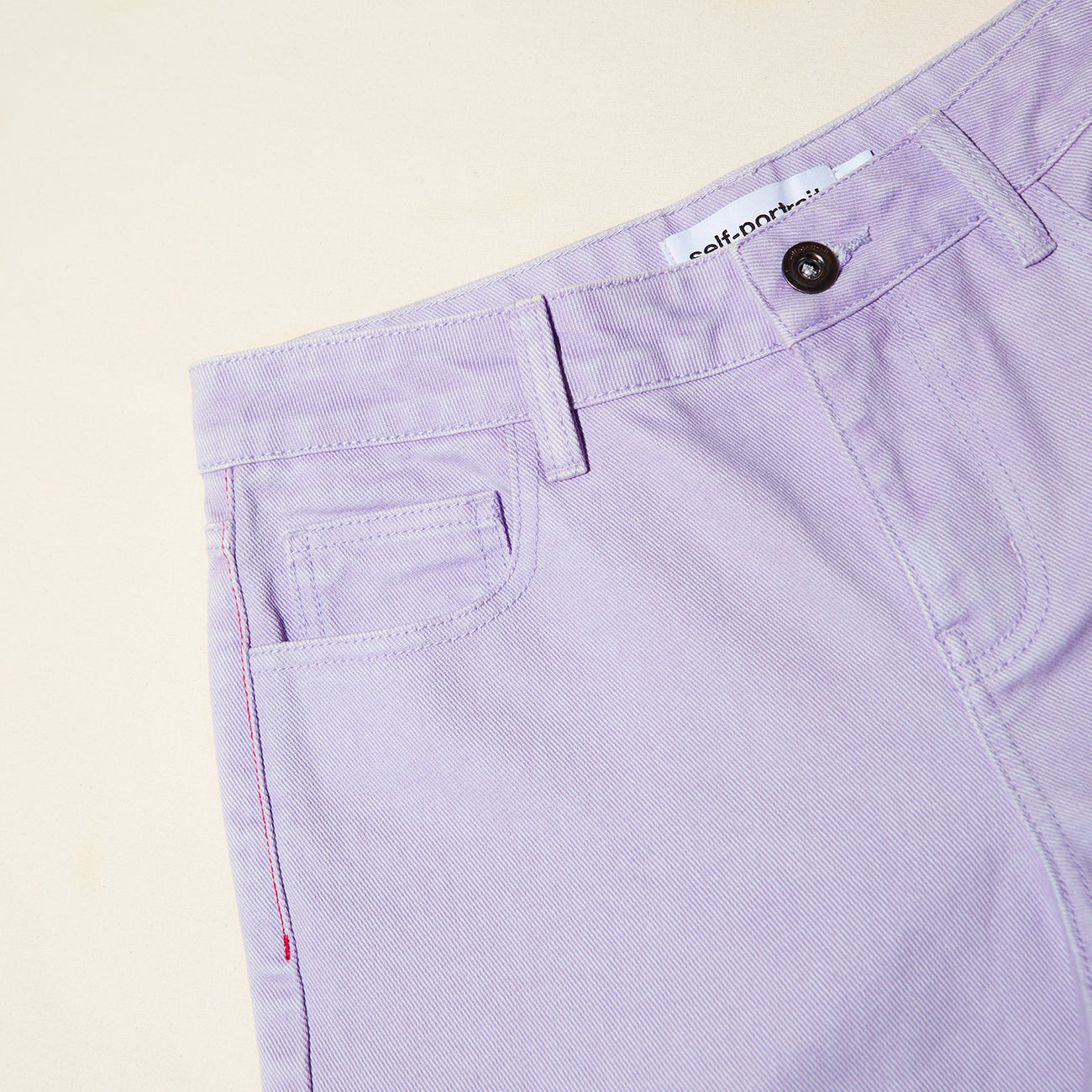 Lilac Denim Cargo Jeans - 4