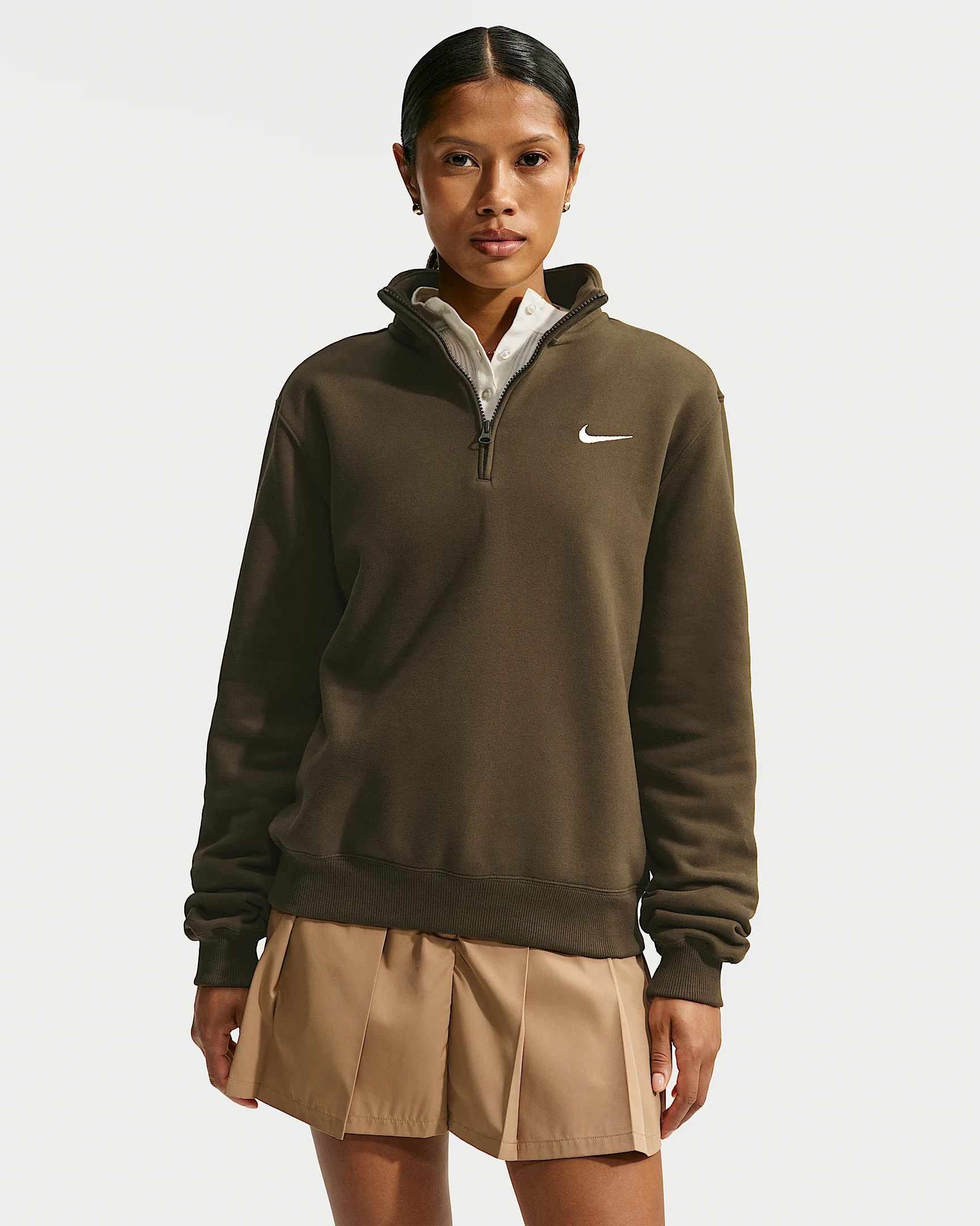 Nike Studio Fleece Medium Weight Women's 1/4-Zip Top - 1