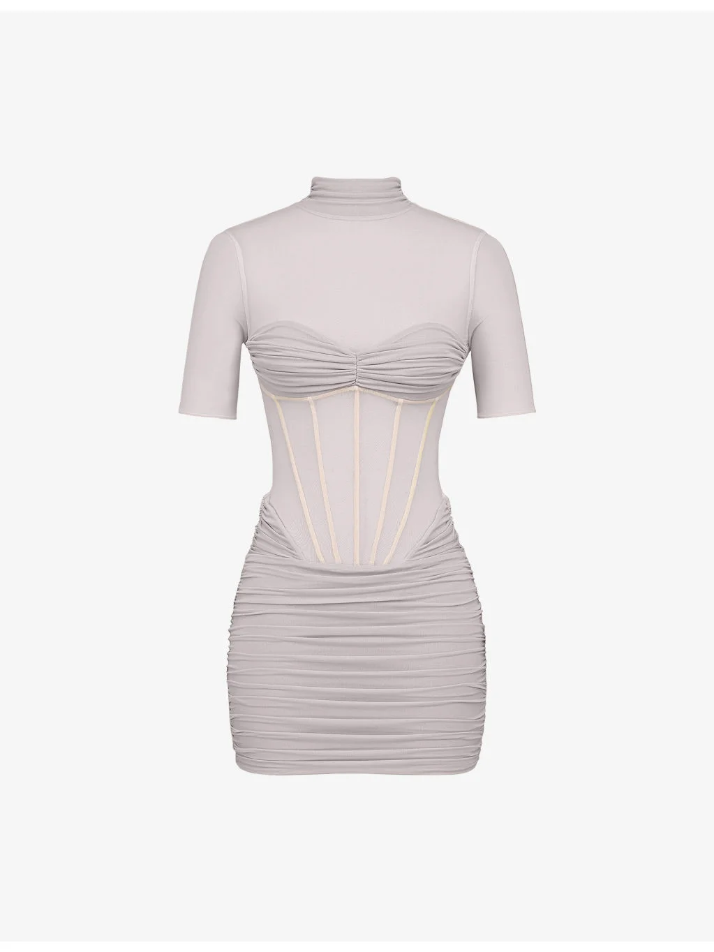 Sorrel Semi-Sheer Stretch-Mesh Mini Dress - 1
