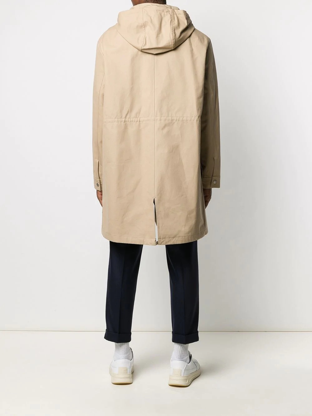 khaki hooded parka - 4