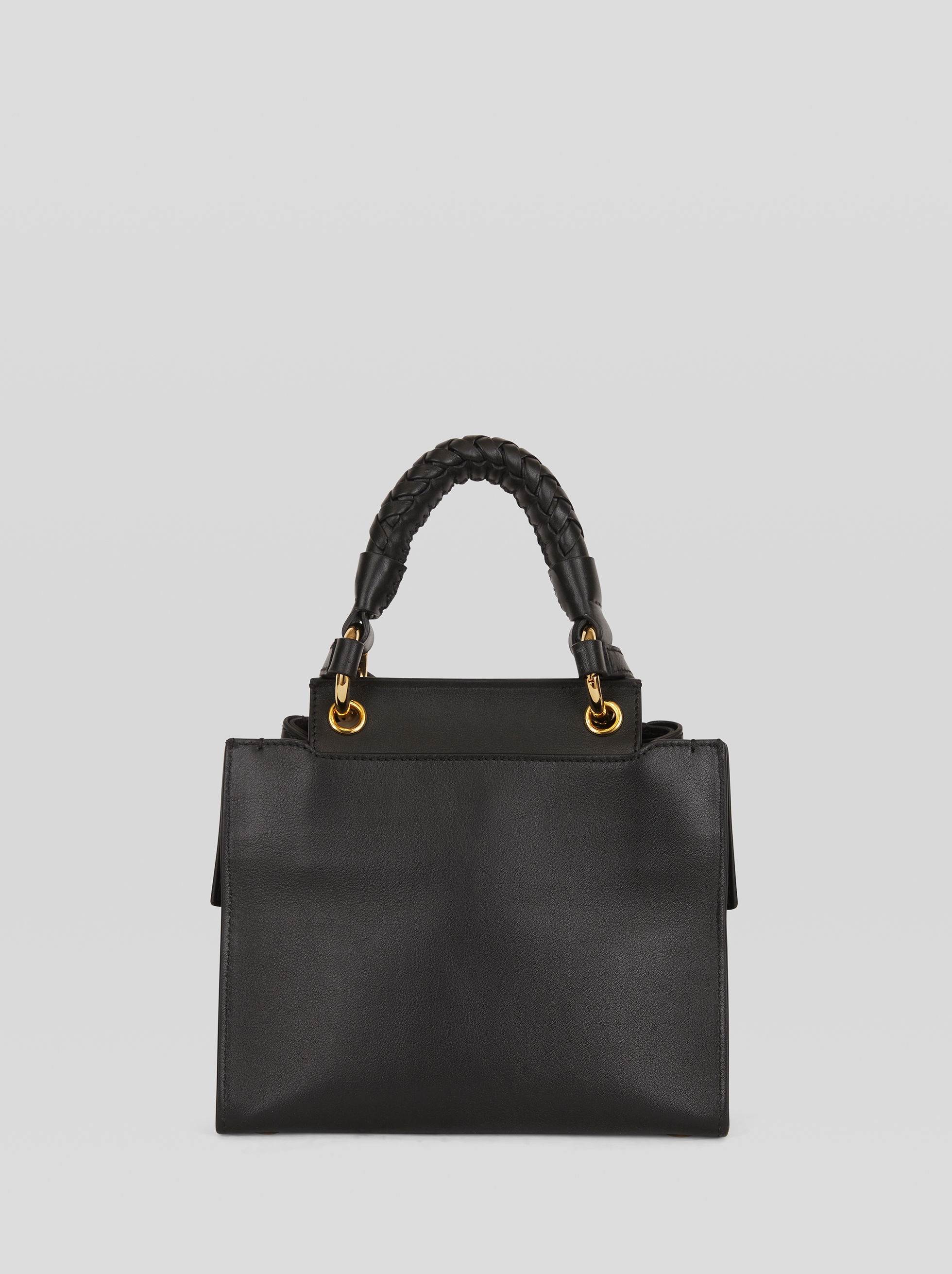MINI BLACK LEATHER HANDBAG - 3