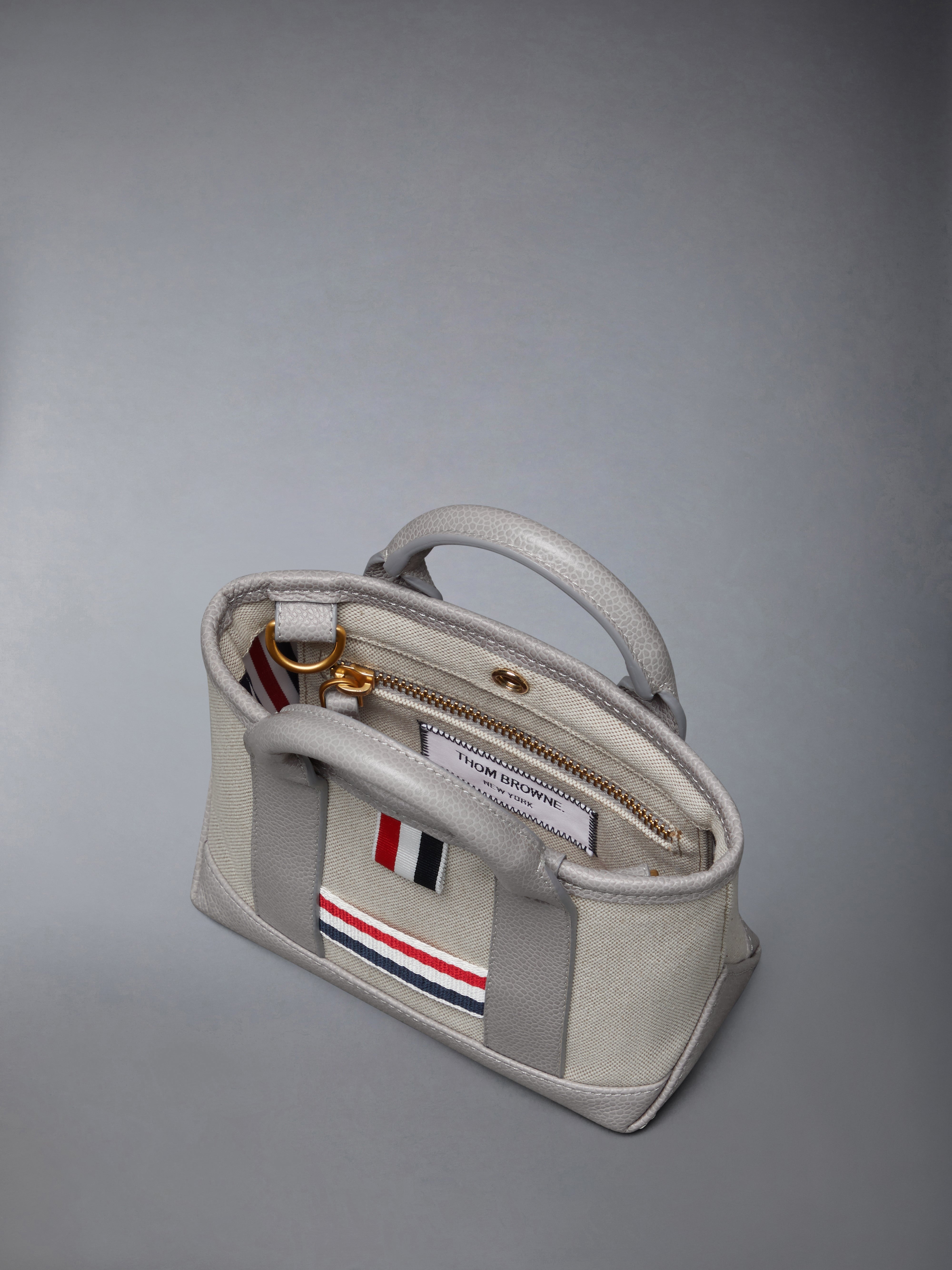 SALT AND PEPPER COTTON CANVAS MICRO TOOL TOTE - 5