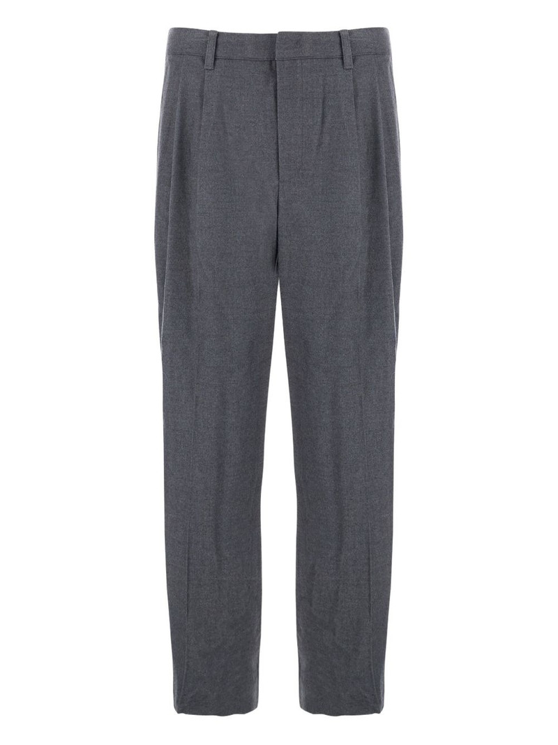 pleated-front trousers 1