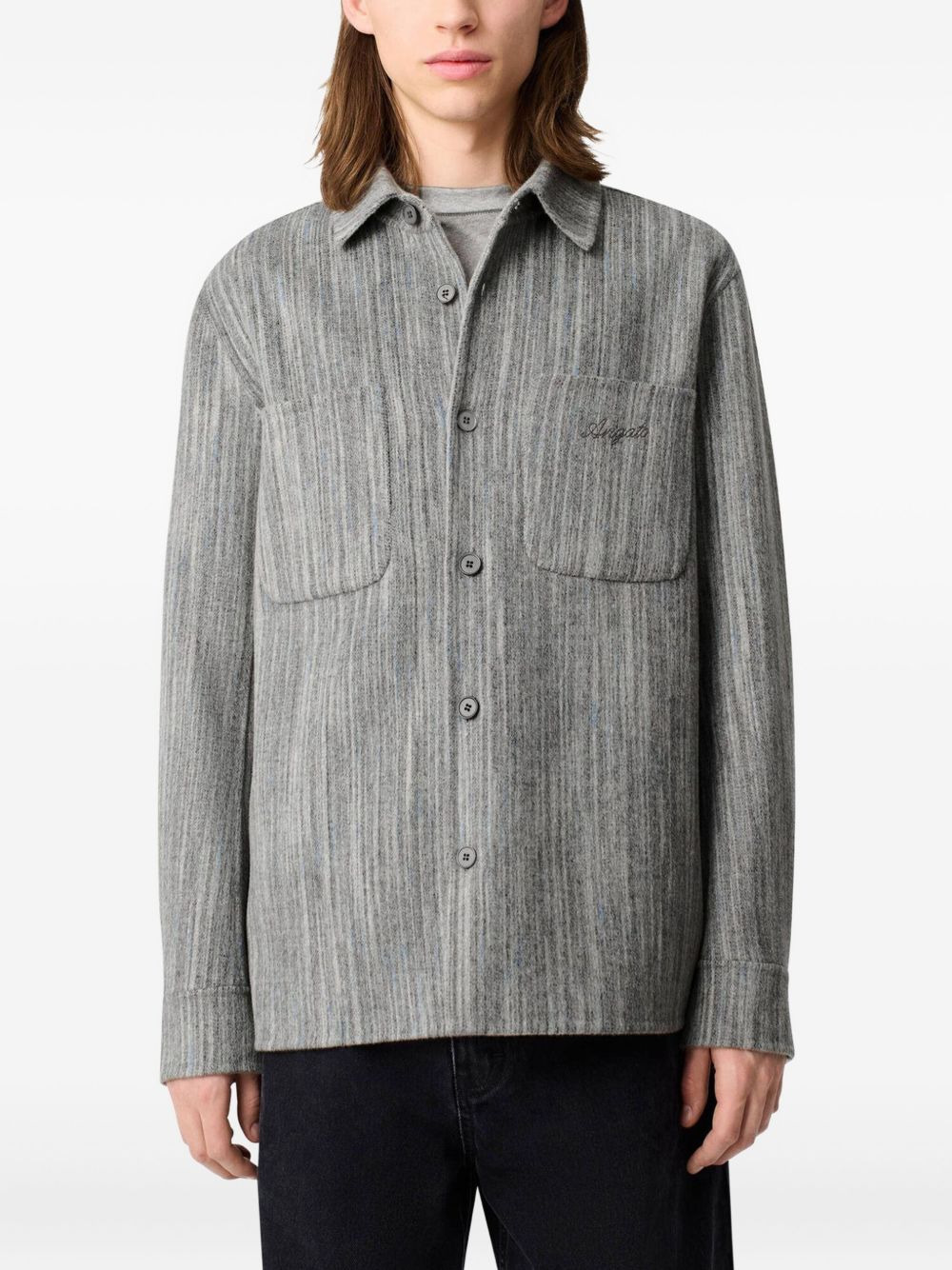 Aidan striped shirt jacket - 3