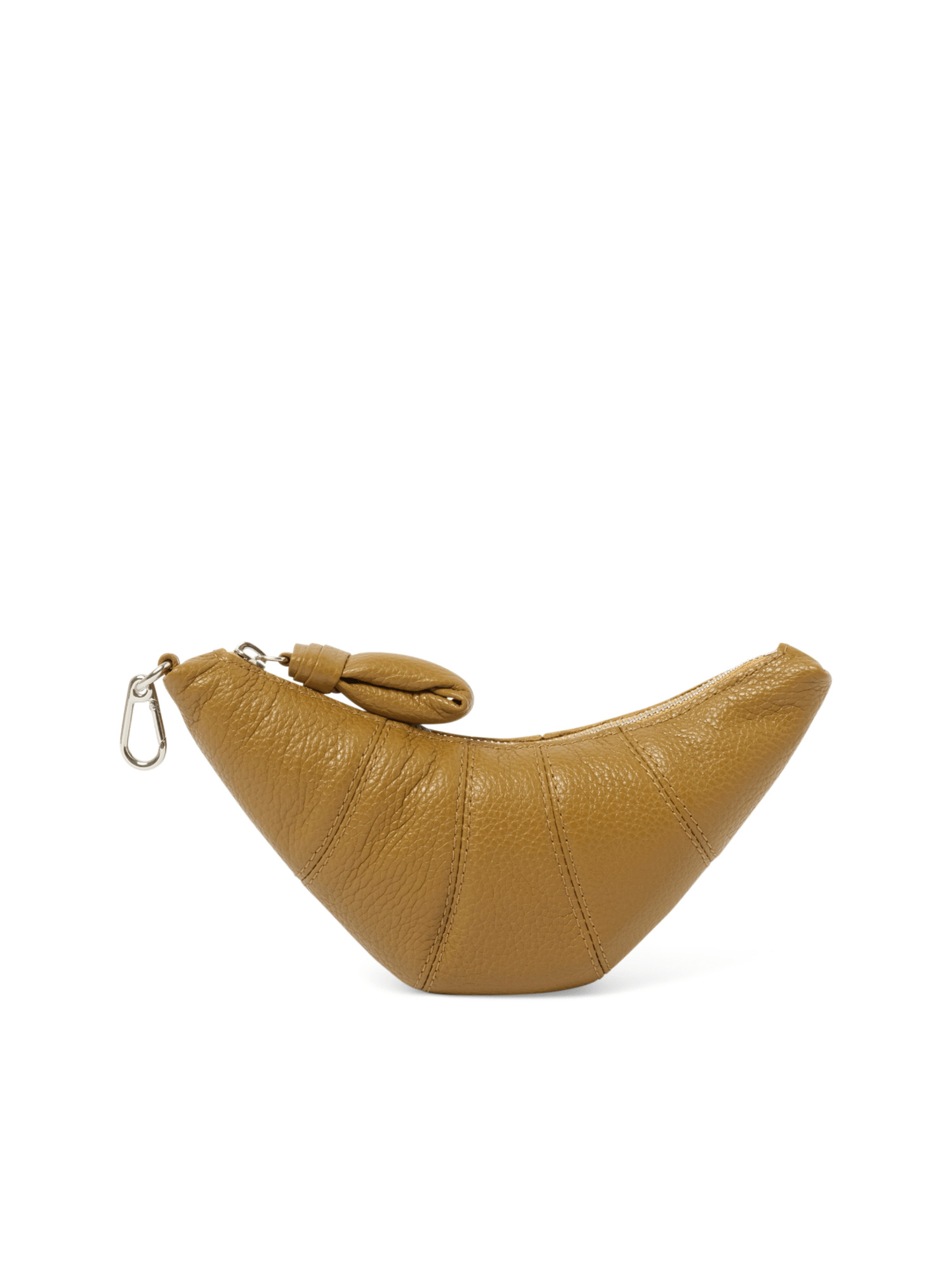 Crossbody Croissant Coin Purse in Bronze Khaki - 1