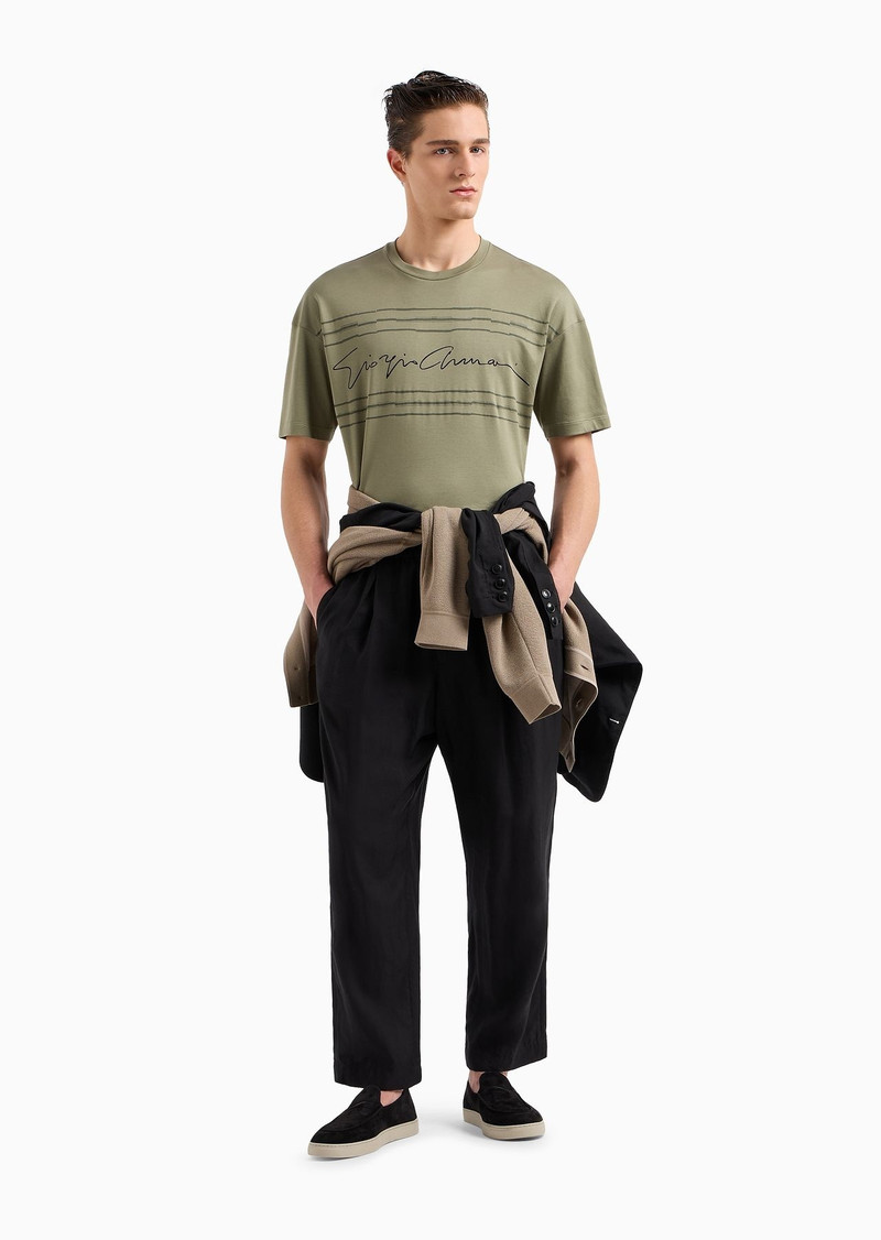 GIORGIO ARMANI ASV organic cotton jersey crew-neck T-shirt outlook