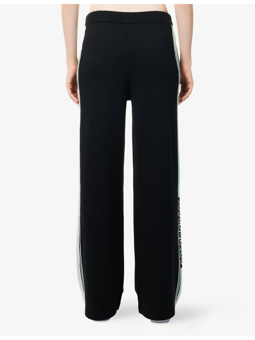 Striped Wide-Leg Wool Jogging Bottoms - 4