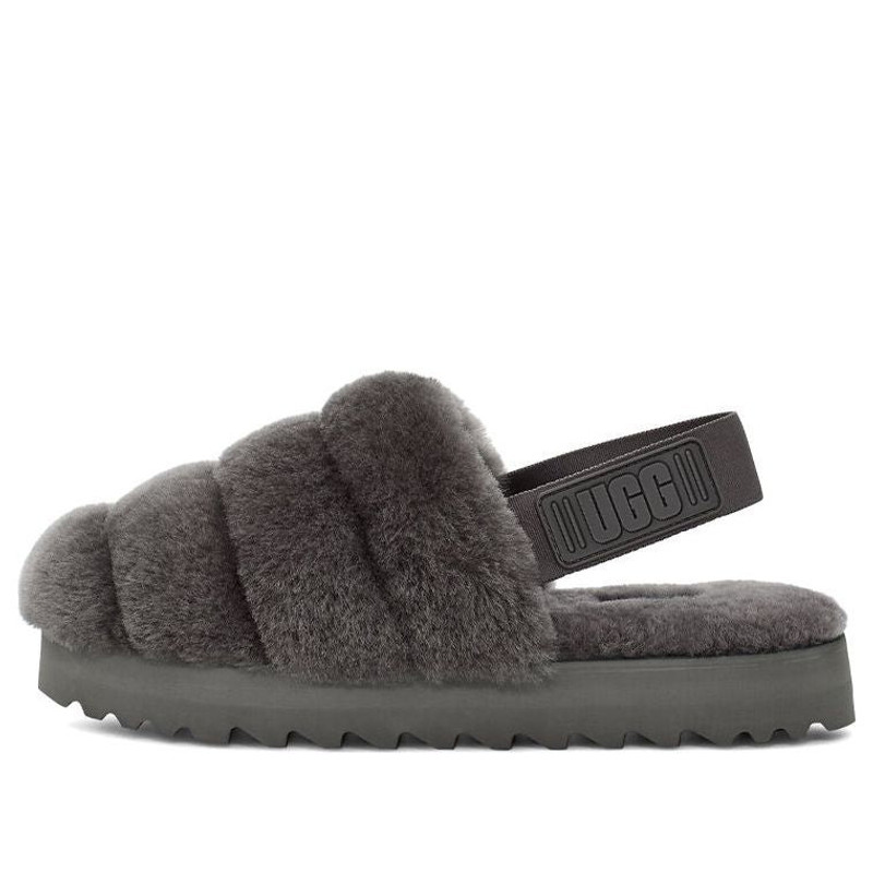 UGG (WMNS) UGG Super Fluff Slipper 'Charcoal' 1121751-CHRC outlook