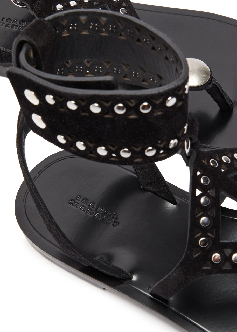 Isabel Marant étoile Edil Studded Brushed Suede Sandals - 4