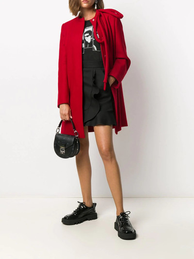 REDValentino bow-embellished coat outlook