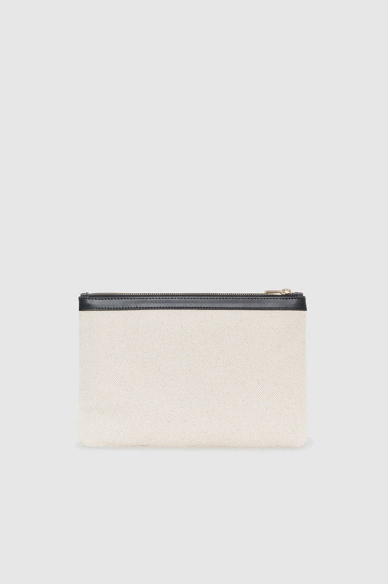 Lili Pouch - Natural Canvas With Black 3