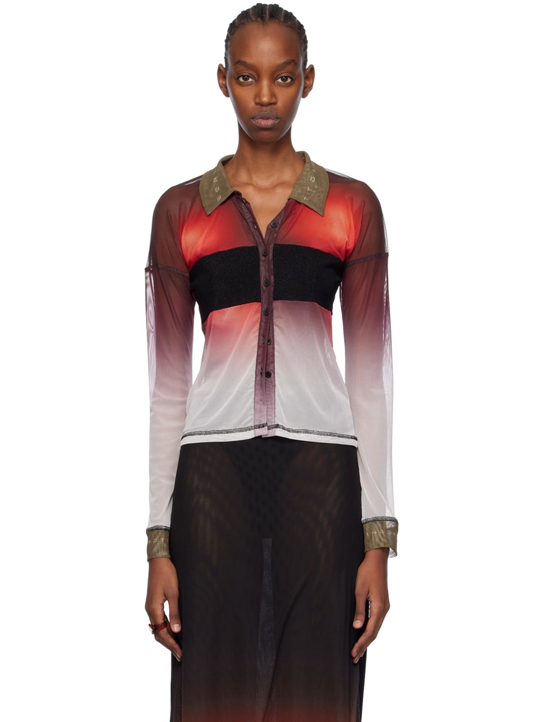 Multicolor Semi-Sheer Polo - 1
