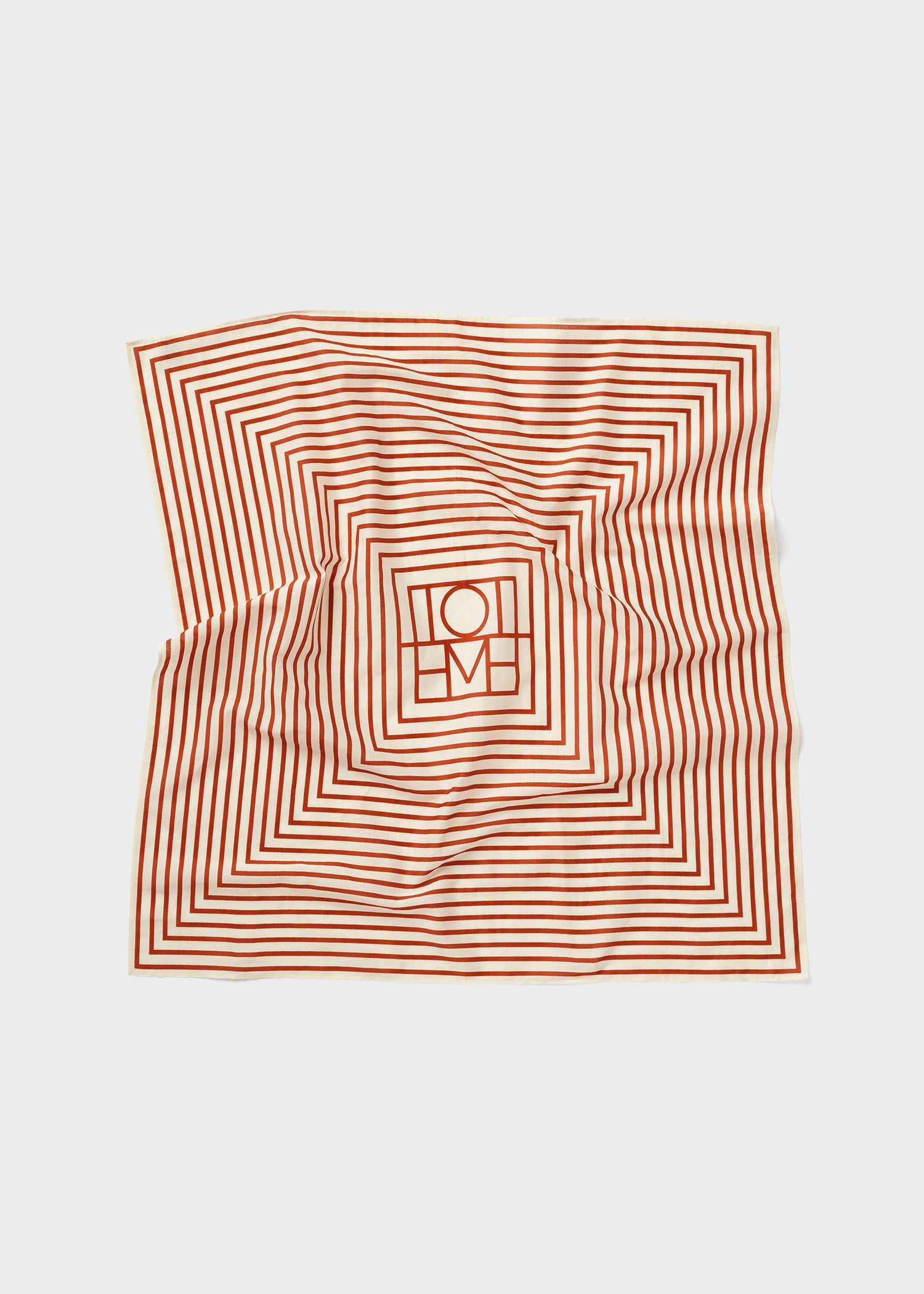 Signature monogram silk cotton scarf bloody mary - 6