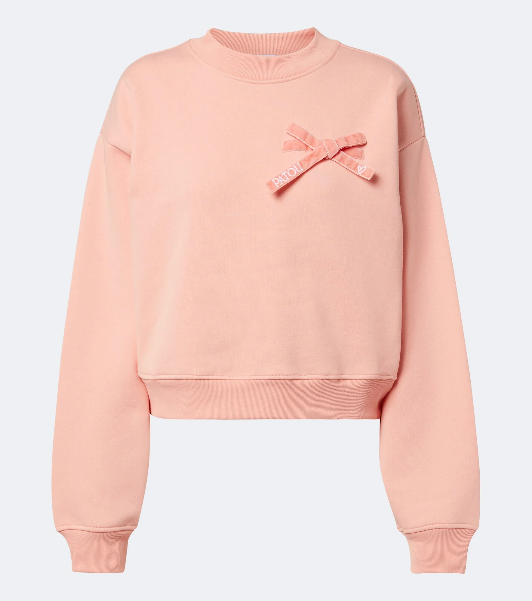 Bow-detail cotton jersey sweatshirt - 1