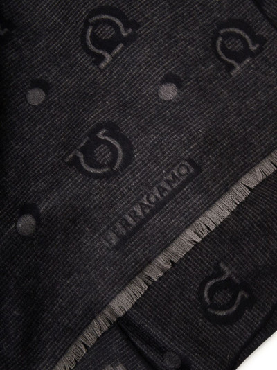 FERRAGAMO patterned-jacquard silk scarf outlook