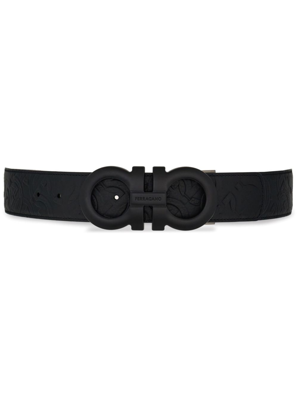 Gancini reversible leather belt - 1