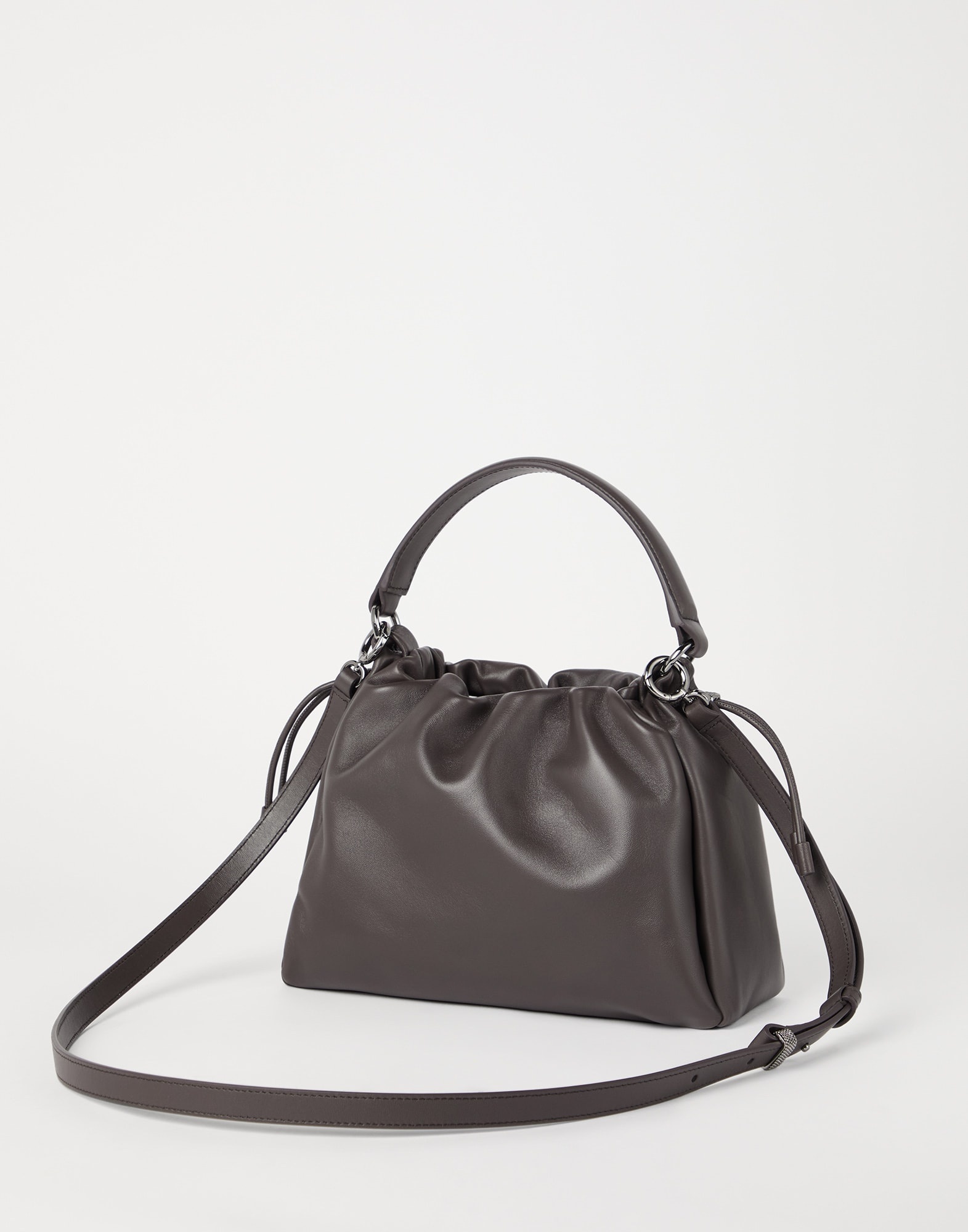 Mellow small bucket bag in soft leather with monili - 2