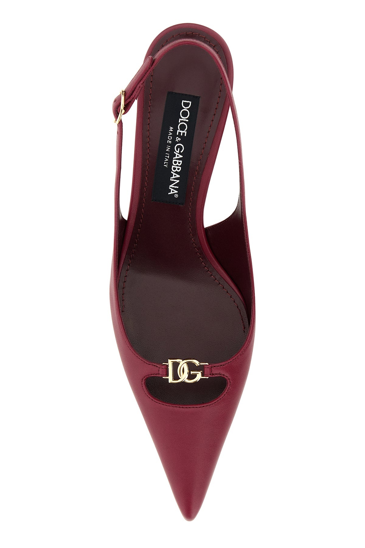 Tyrian purple leather Lollo pumps - 4