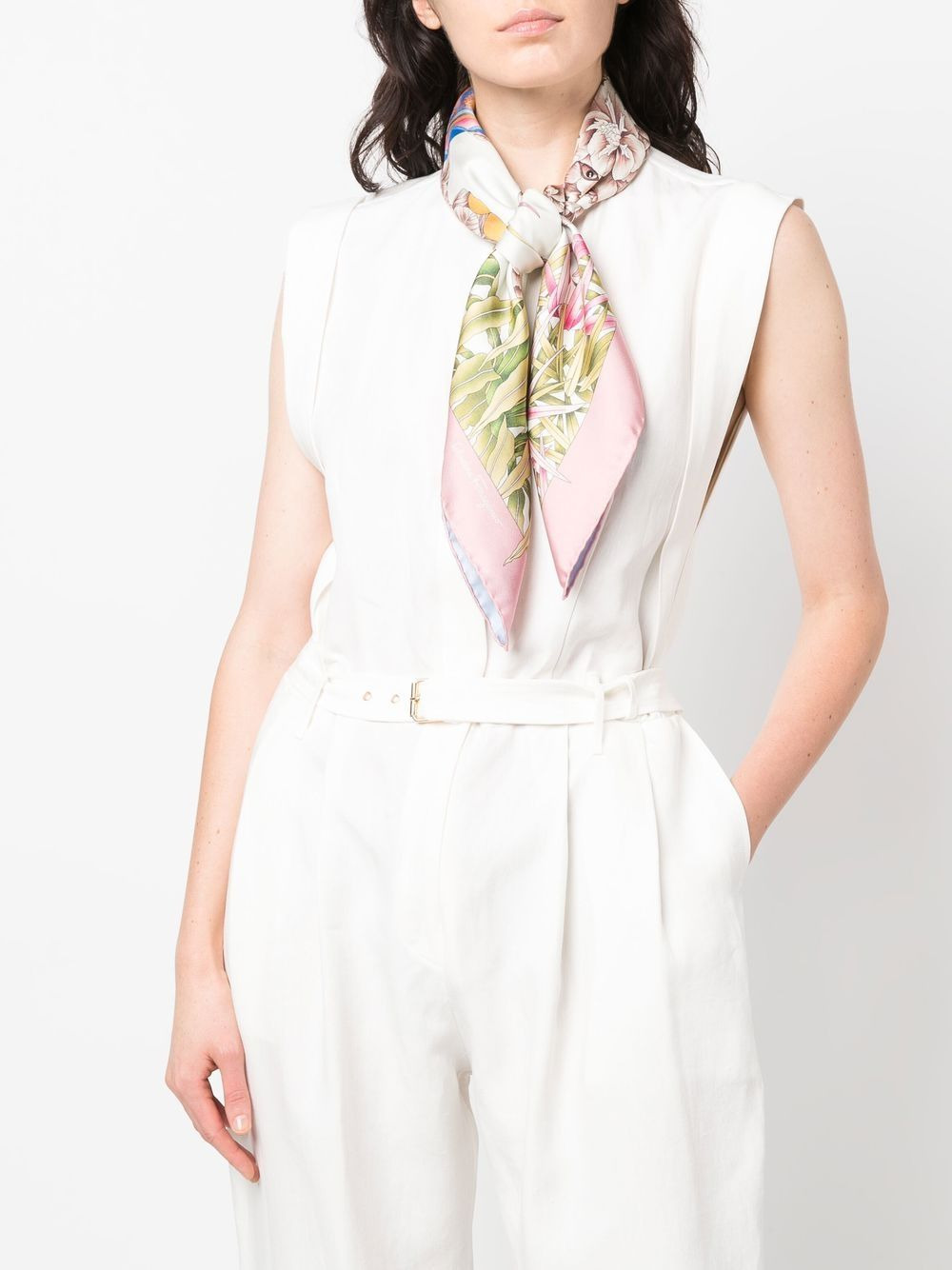 Ferragamo Women India Print Silk Scarf - 3