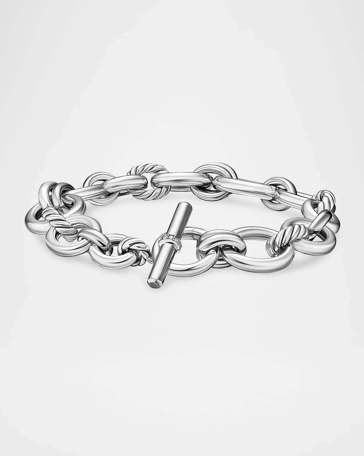 Mercer Chain Bracelet with Diamonds in Silver - 1