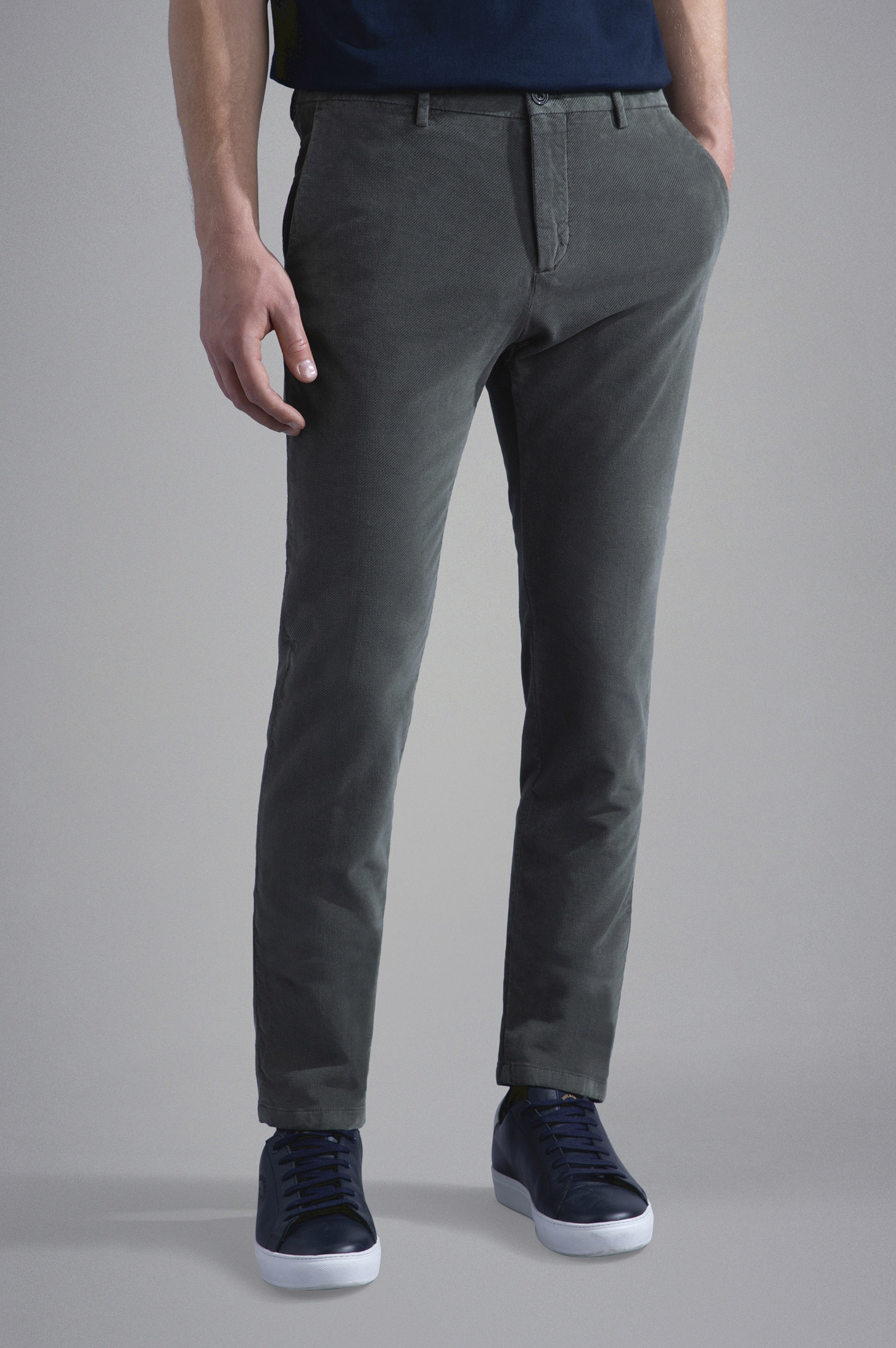VELVET TWILL CHINO TROUSERS - 6