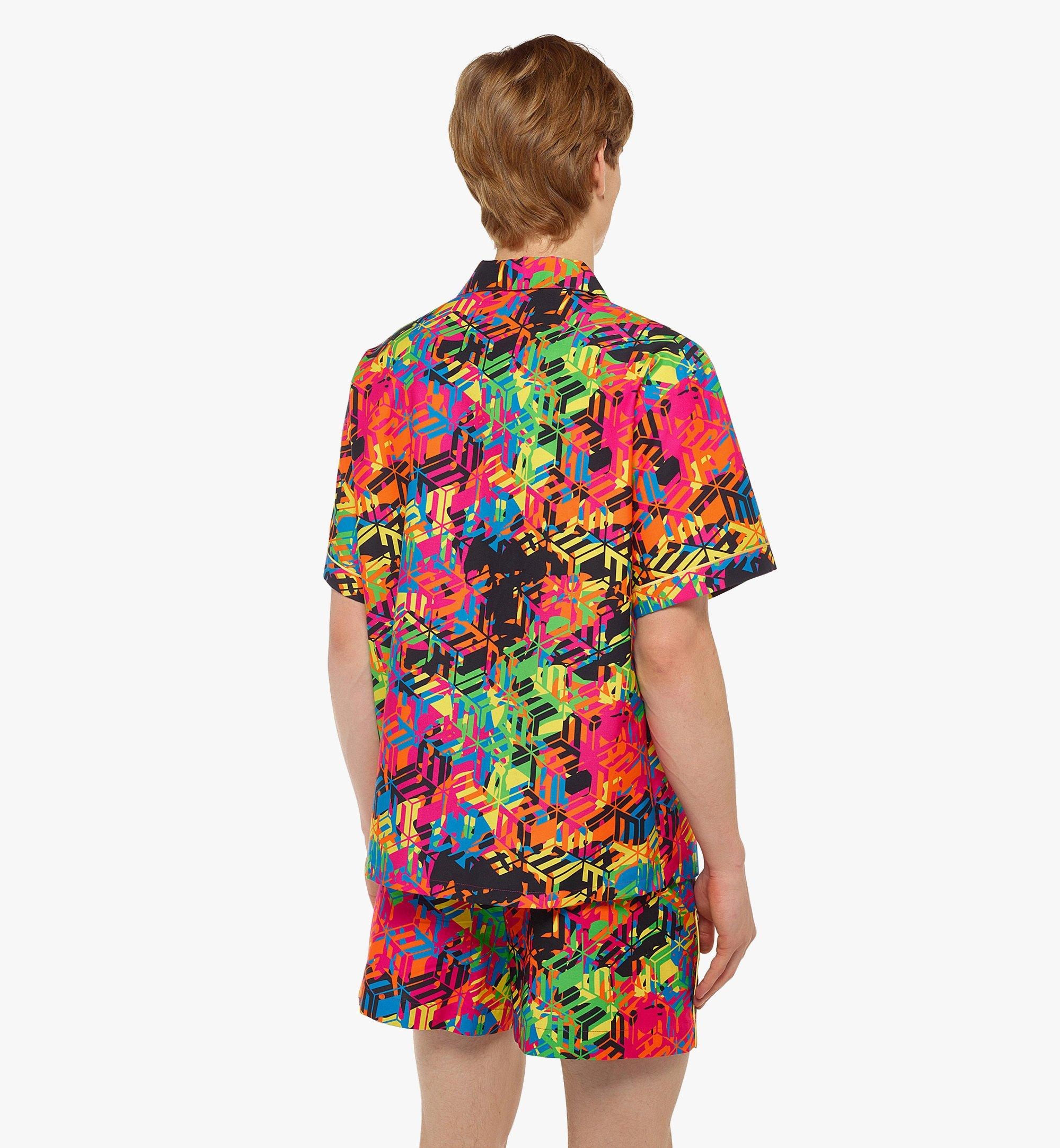 Men’s Cubic Camouflage Monogram Print Shirt - 4