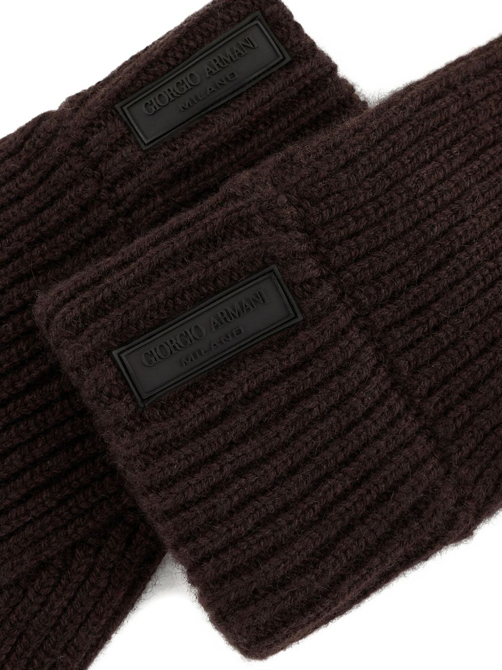 ribbed cashmere gloves - 2