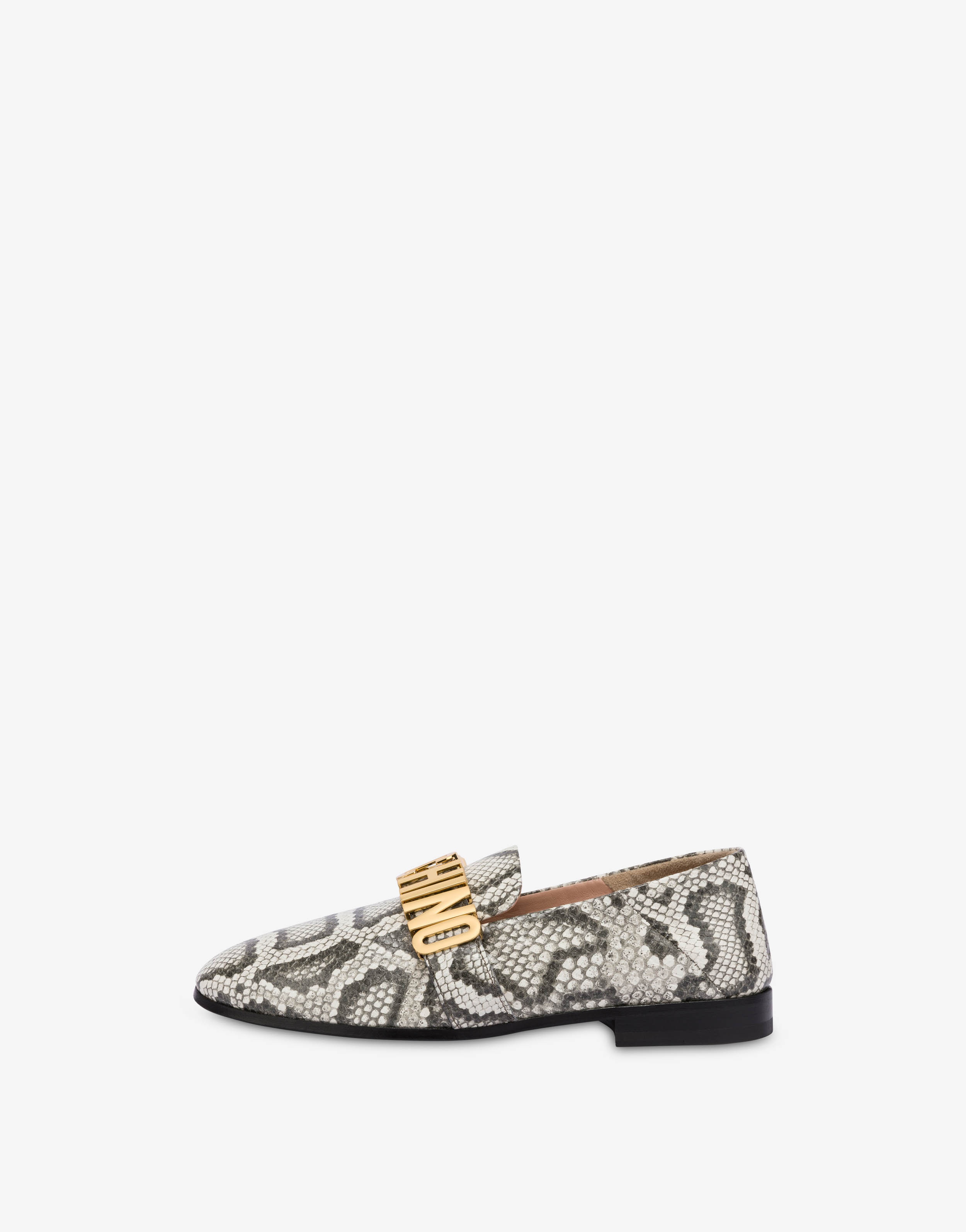 PYTHON-PRINT CALFSKIN SLIPPERS - 2