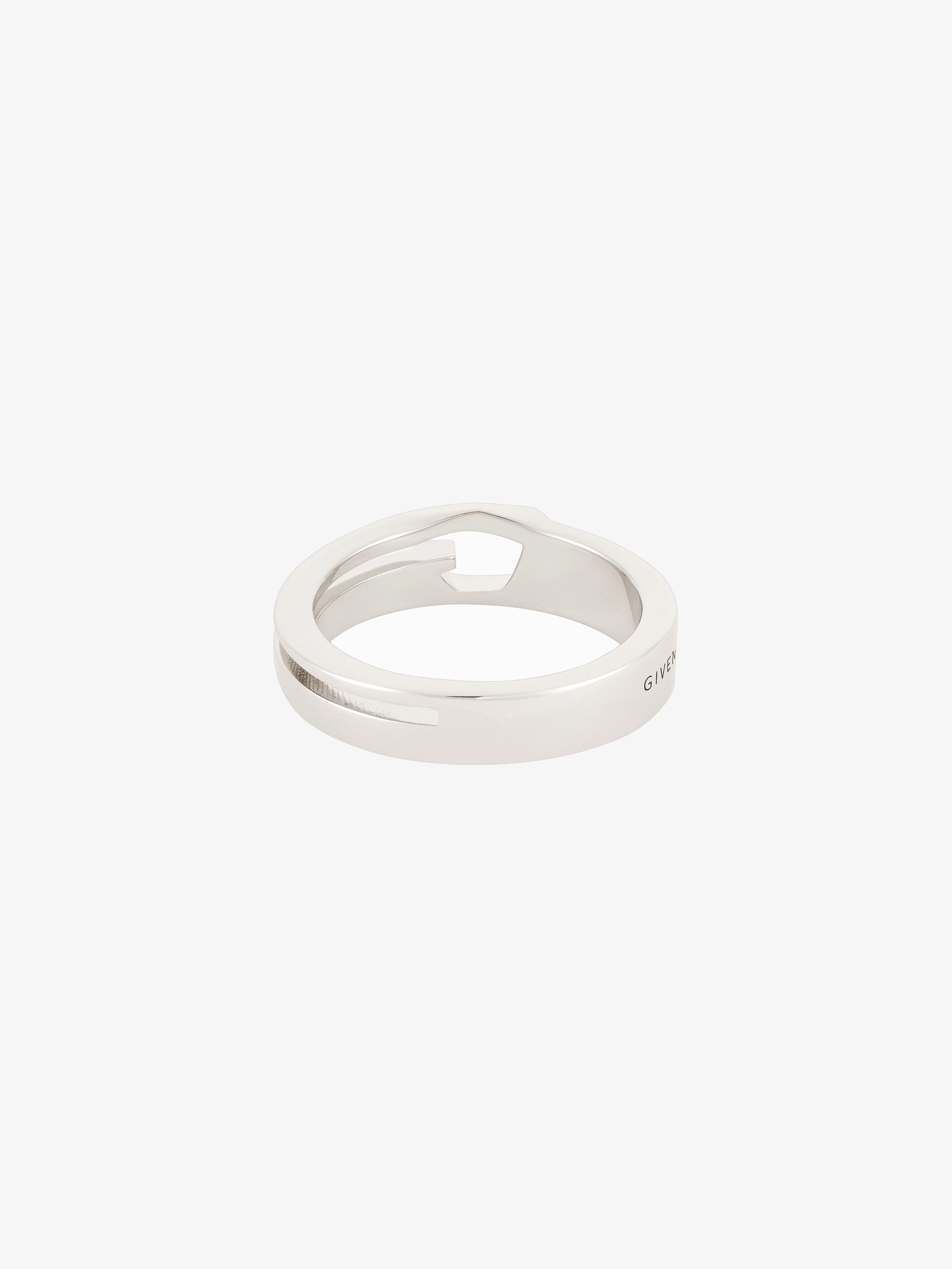 G-CUT RING IN SILVER METAL FINISH - 7
