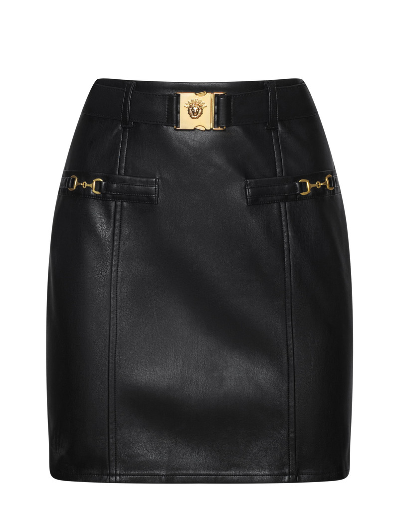 Yvette Vegan Leather Mini Skirt 1