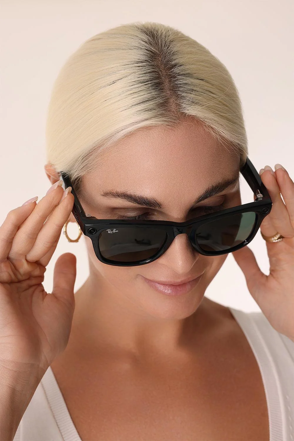 Mata Wayfarer Sunglasses - Shiny Black Green - 1