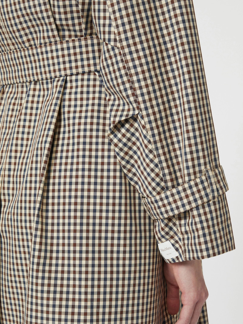 FATE Patterned water-repellent twill trench coat - COFFEE 6
