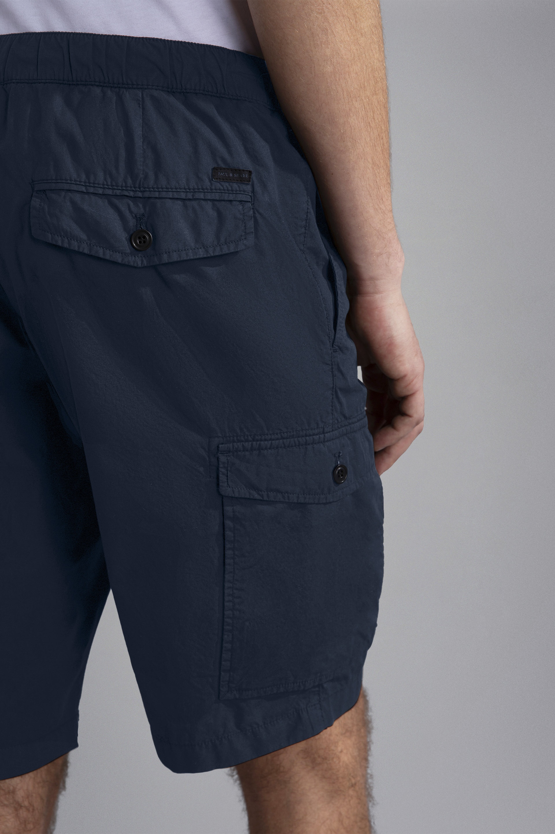 ULTRA-LIGHT POPLIN COTTON CARGO SHORTS - 4