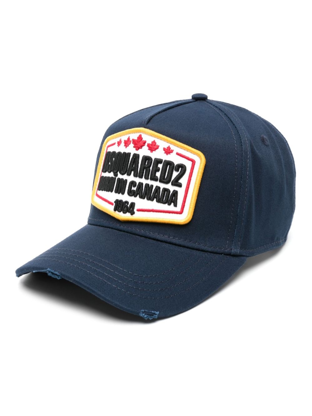 logo-patch cotton baseball cap - 1