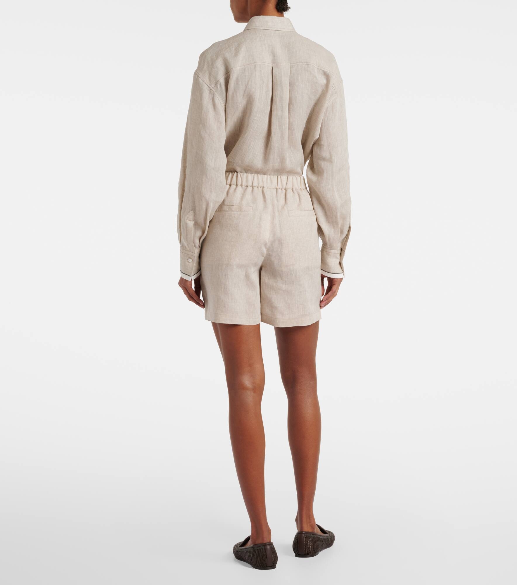 Linen Bermuda shorts - 3