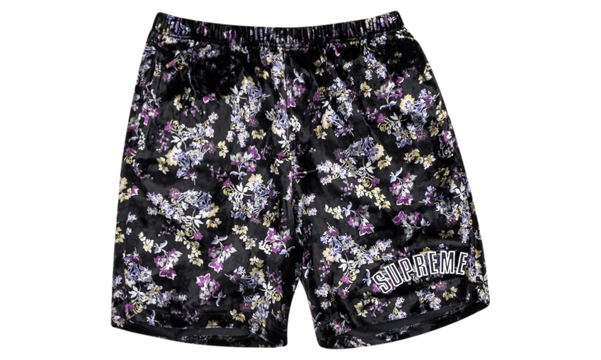 Floral Velour Shorts "FW19" SU8381 - 1