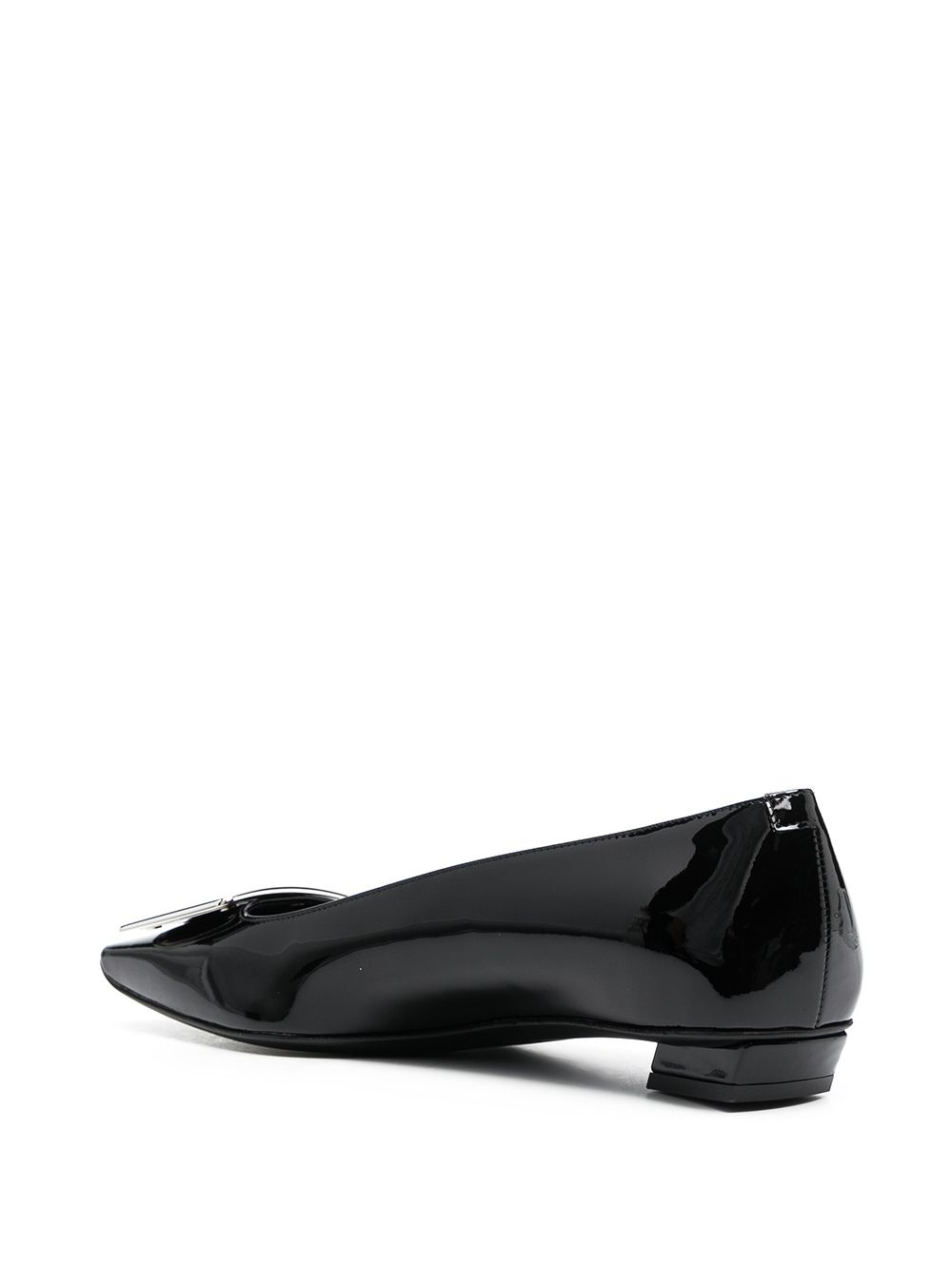 square buckle ballerina flats - 3