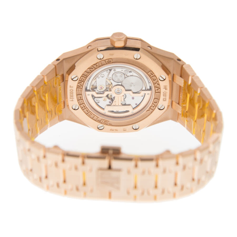 Audemars Piguet Royal Oak Prepetual Calendar Blue Dial Automatic Men's 18 Carat Pink Gold Watch 2657 - 5