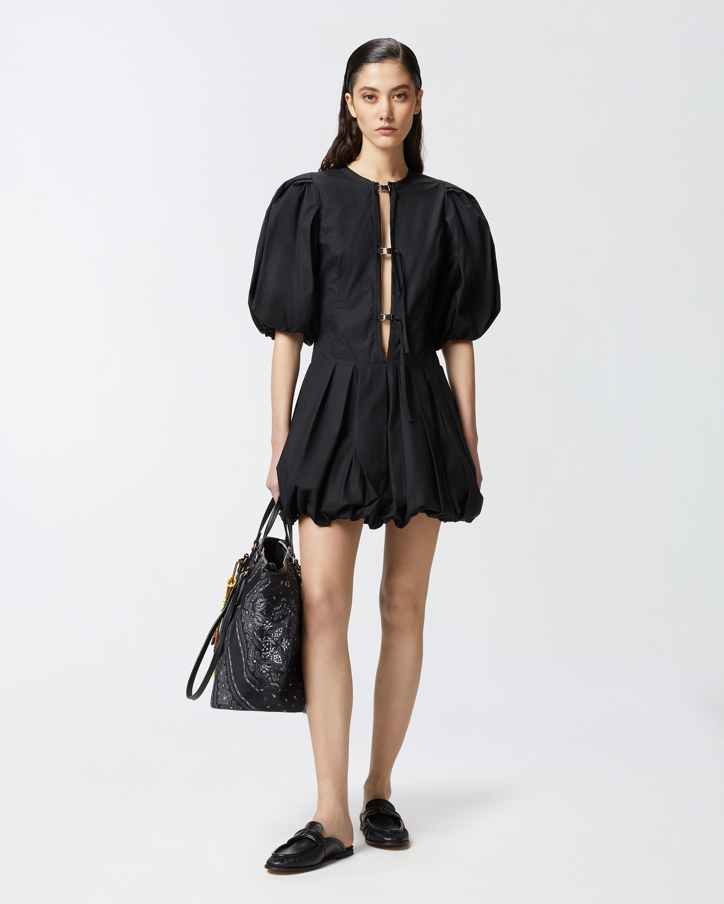 SHORT DRESS WITH BALLOON SKIRT - 2
