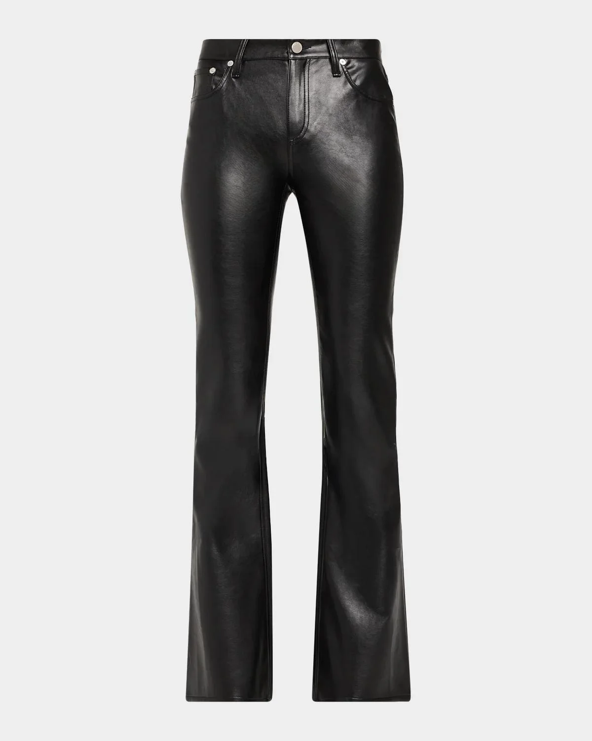 Kinsley Faux-Leather Low-Rise Boot-Cut Pants - 1