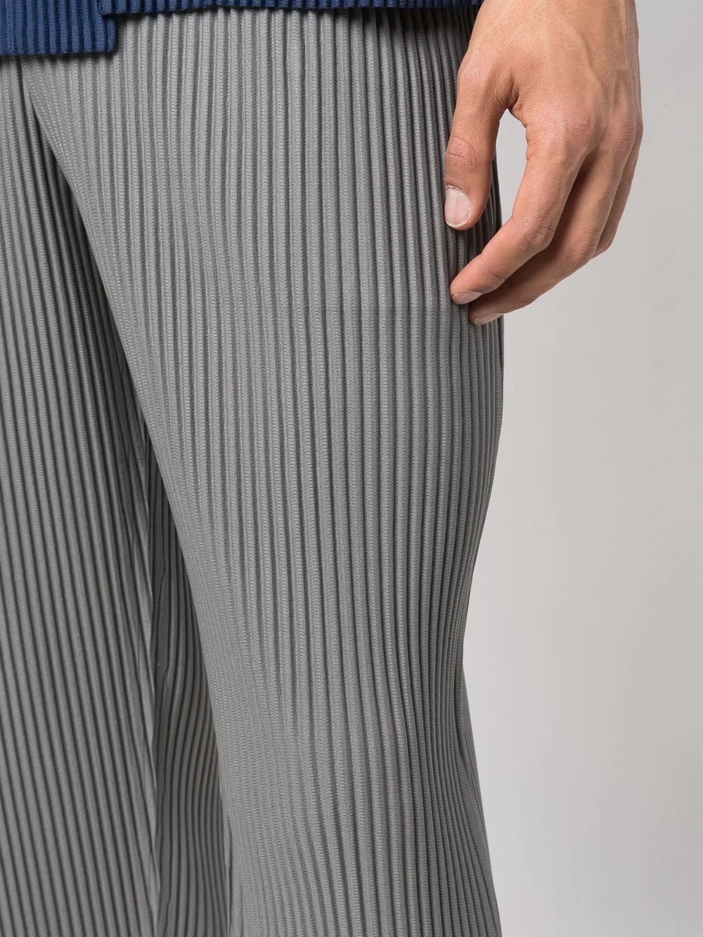 pleated straight-leg trousers - 5