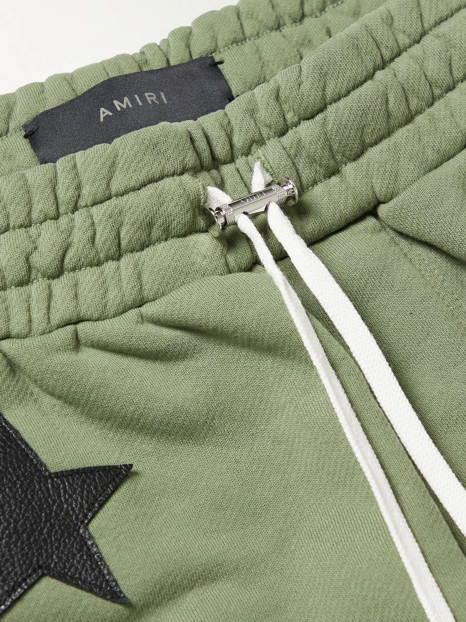 Chemist Star Leather Appliquéd Cotton-Jersey Sweatpants - 3