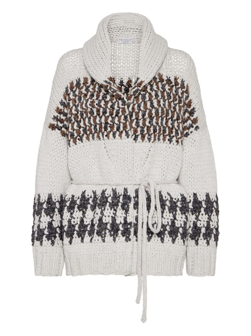 shawl-lapels cardigan 1
