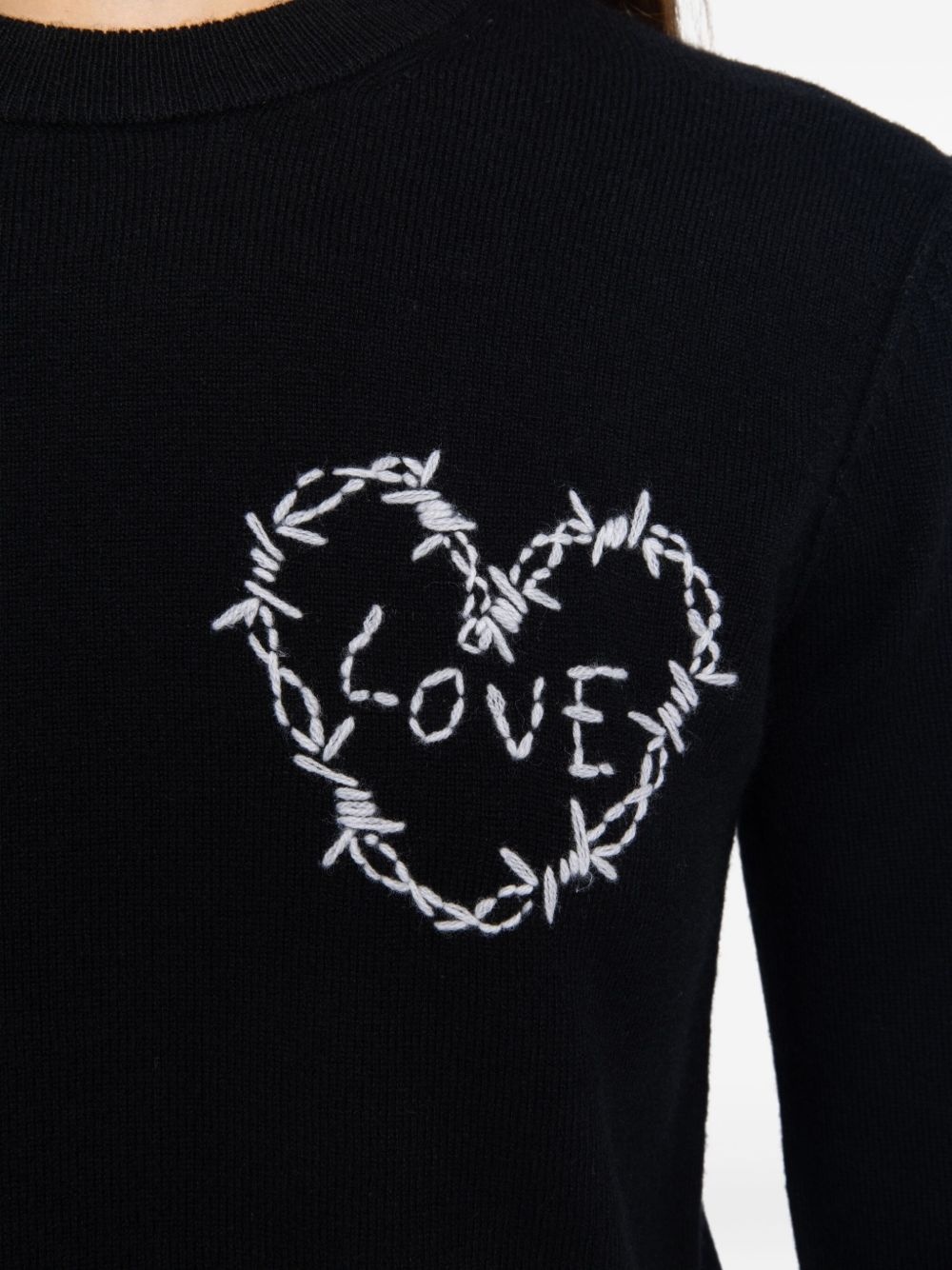 heart-detail sweater - 5